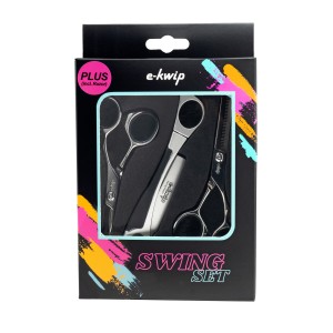 e-kwip Swing Plus Haarscherenset silber versch. Größen